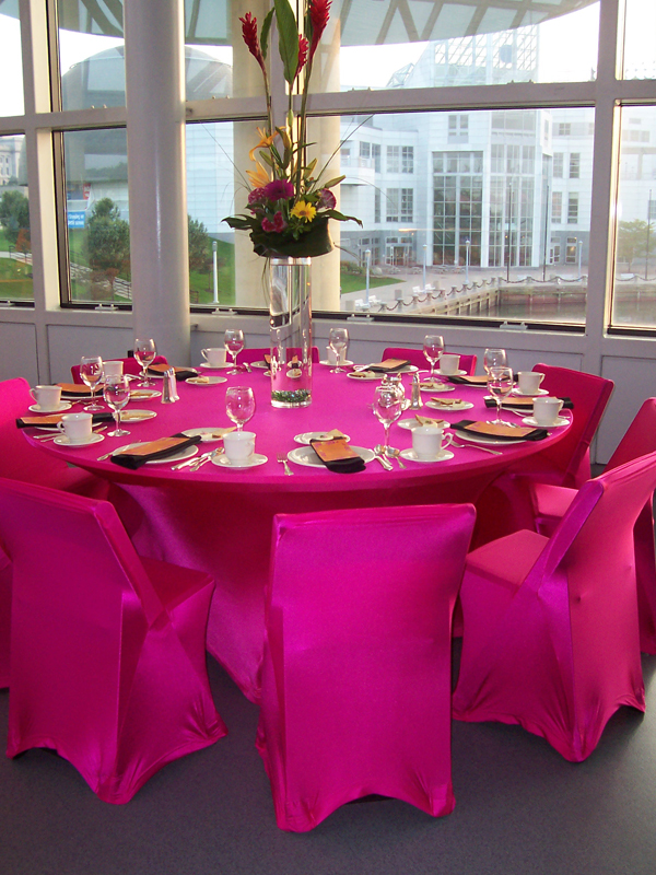 bright neon spandex chair covers